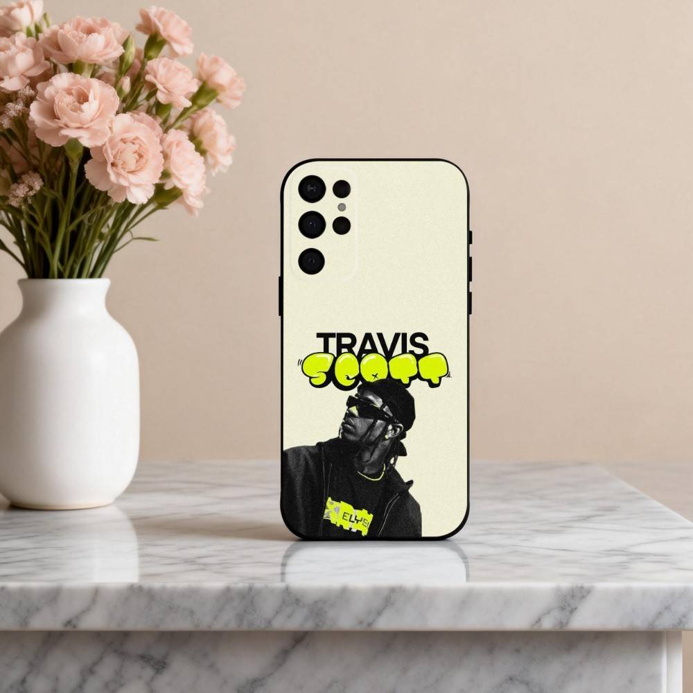 Confident T-Travis S-Scott-T Phone Case For Samsung S25,24,23,22,30,21,10,9,Ultra,Plus,Lite,FE,4,5 G Soft Black Case