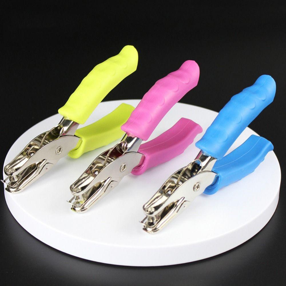 

2Pcs Creative Handheld Hole Punch 3/6mm Mini Paper Puncher Craft Scrapbook синий