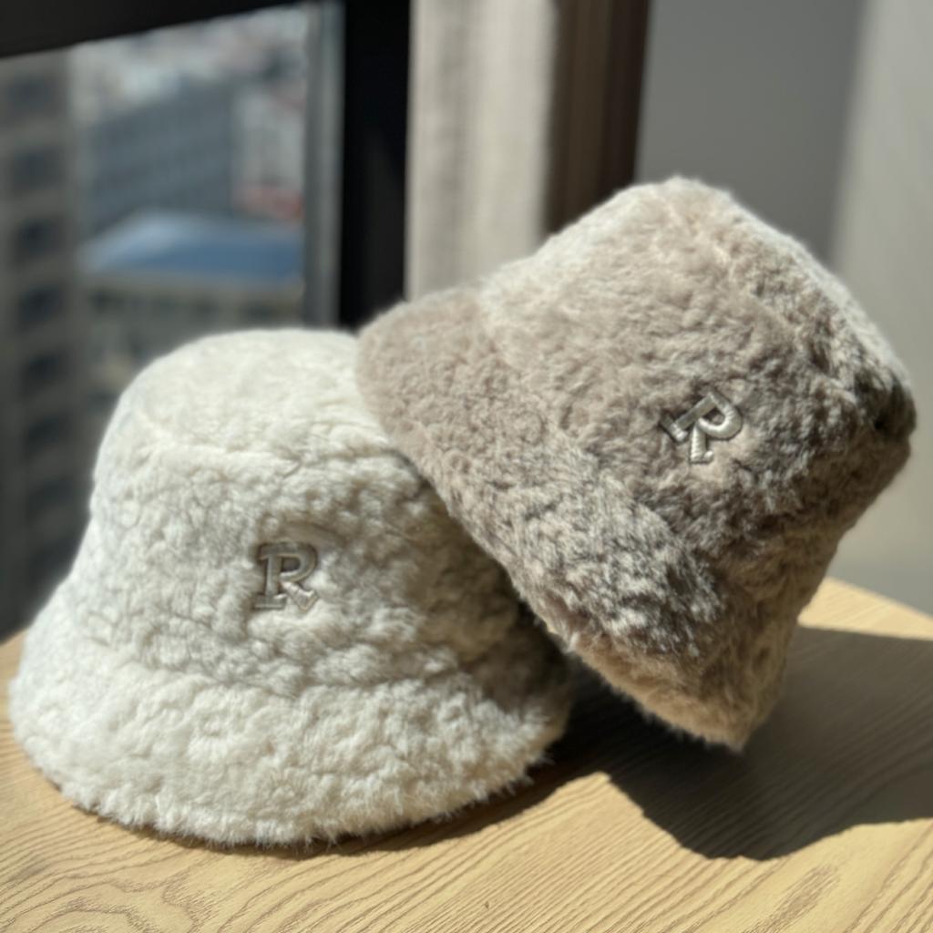 White Plush Hat for Men in Autumn and Winter Imitation Rabbit Fur New Fisherman Hat Men's Korean Style All Match Face Showing Small Cold Hat Basin Hat