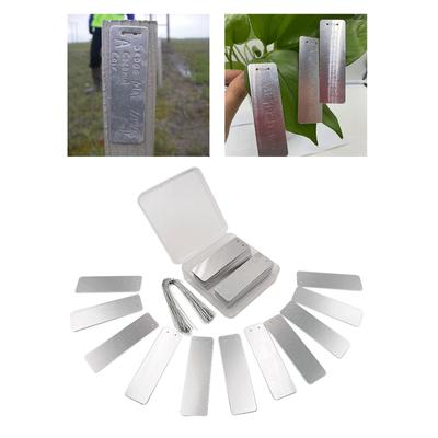 100Pcs Metal Plant Tag Aluminum Plant Labels with Metal Wire Double Sided Write Labels Hanging Plant Tag Waterproof