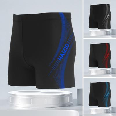 Badeshorts, atmungsaktiv, dünn, schnell trocknend, hohe Elastizität, Briefdruck, Badehose, Übergröße, heiße Quelle, Herren-Badehose, Wassersportkleidung
