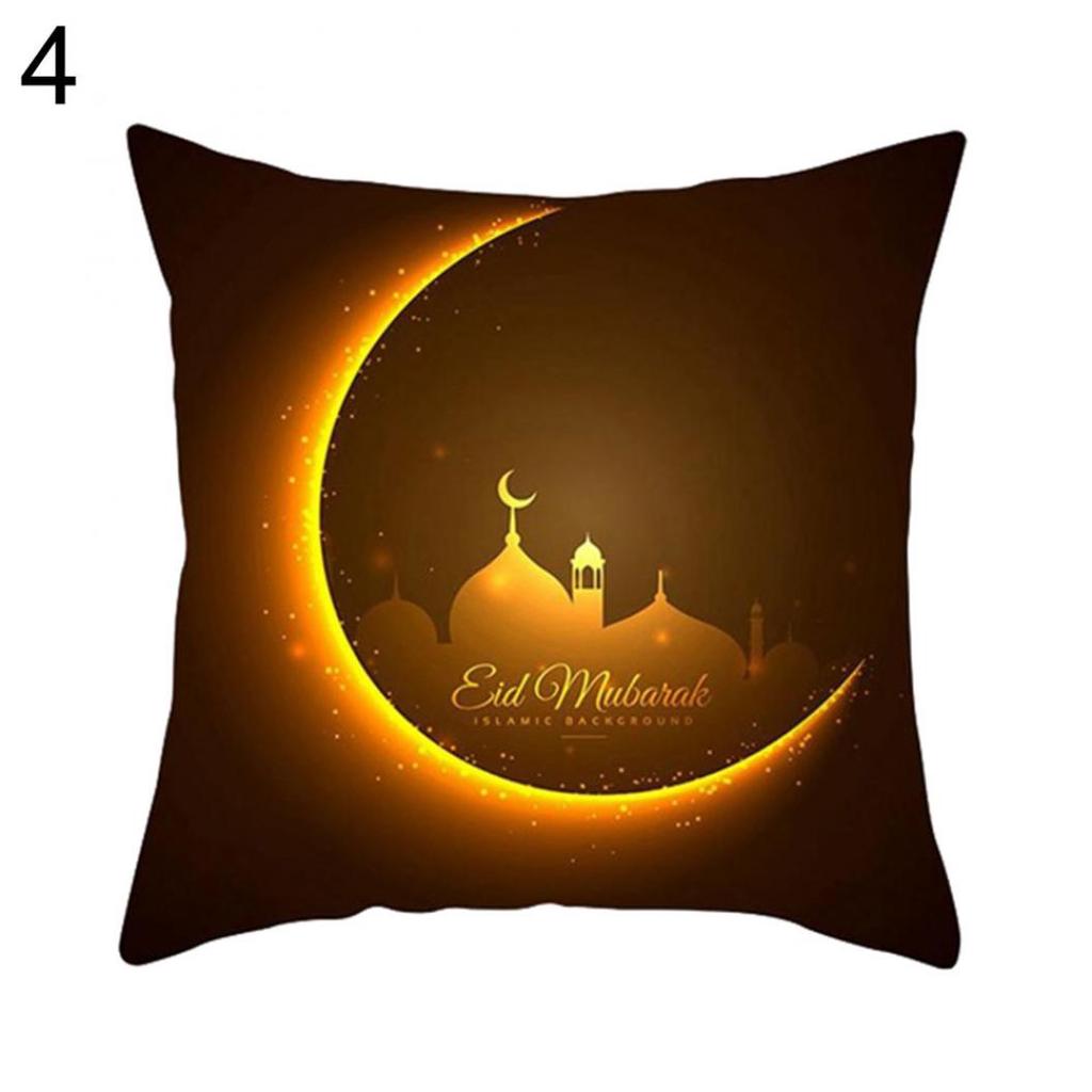 Ramadan Decor Cushion Cover For Home Eid Mubarak Moon Islam Ramadan Kareem Party