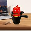 Yousheng Adorable Calcifer Lamp Statue Night Light Cartoon Shape Warm Orange Flame Light Bedroom Office Decoration