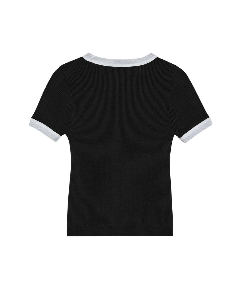REST&RECREATION Ribbed Coloration Knit - Black