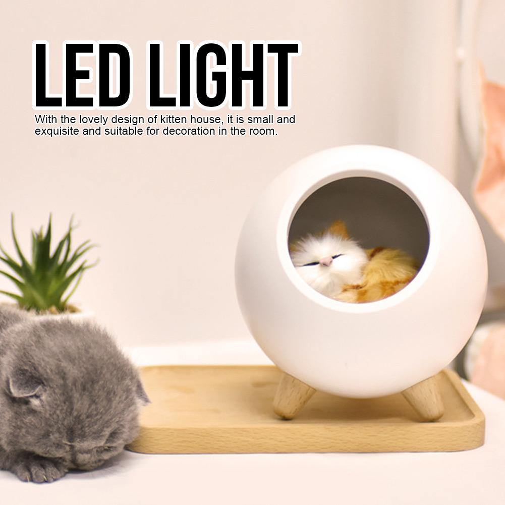 Lamp Cute Cat Night Light Little Pet House LED Night Lamp Bedroom Lighting Lamp Cute Night Light LED Light