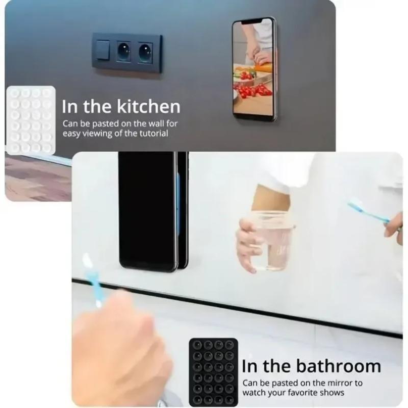 Double-Sided Silicone Suction Pad - Adhesive Rubber Sucker for Mobile Phone Fixing