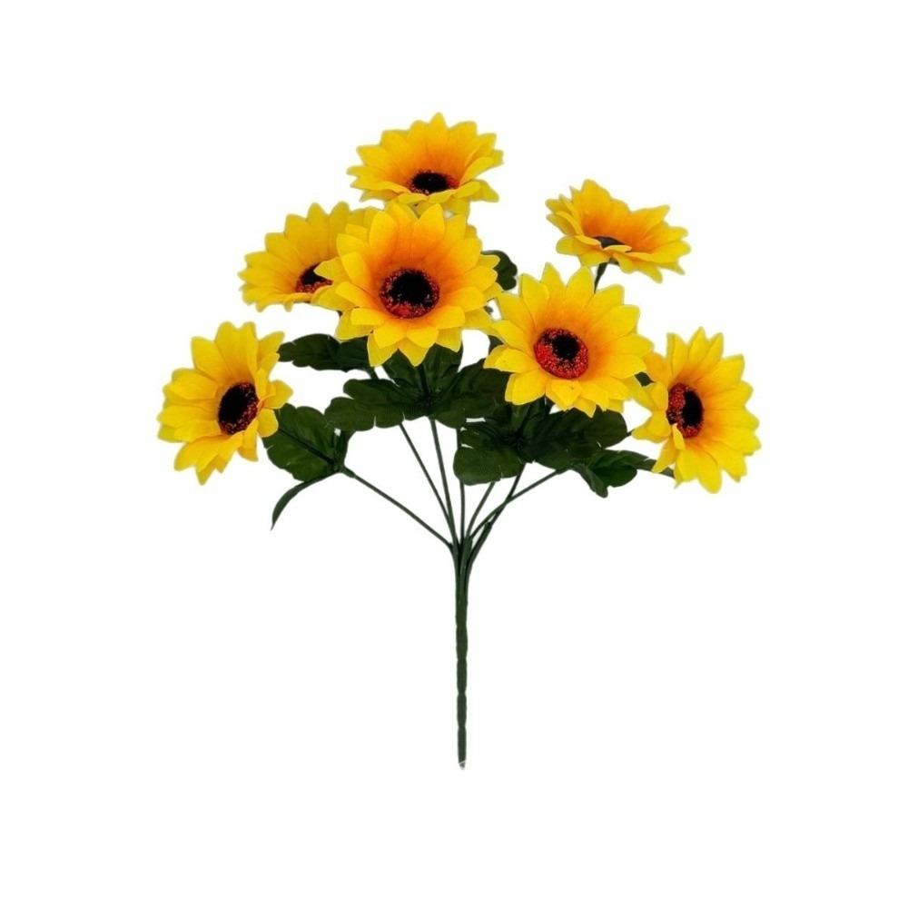 1/7-Head Sunflower Bouquet Small Bundle DIY Floral Materials Simulation Flowers Realistic Silk Wedding Bouquet
