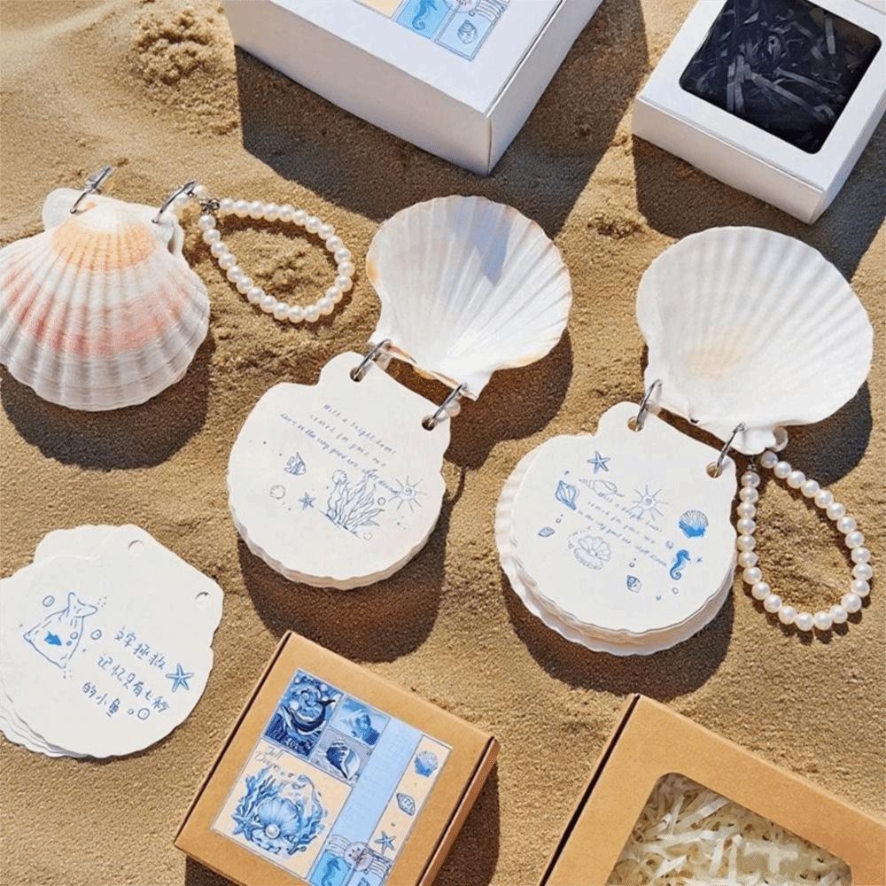 Multi-Purpose Seashell Notebook Blank Inner Pages Memo Pad Loose-leaf Notepad Gift Purpose