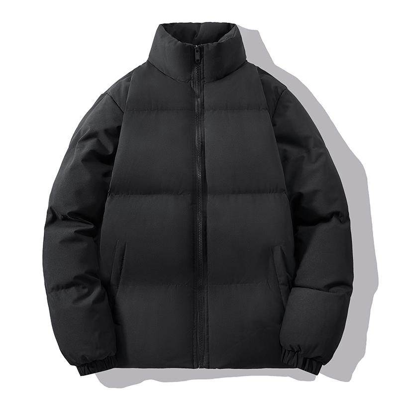 

Хлопковая куртка Мужская пуховая хлопковая куртка Поддельная двухслойная с капюшоном Толстая теплая куртка-пуховик L чёрный