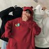 Women Men Hoodie Cartoon Frog Shape Hooded Zipper Pullover Big Patch Pocket Cold-proof Unisex Letter Embroidery Winter Hoodie Adult Clothes