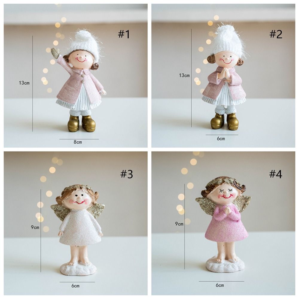 Mini Pink Girl Desktop Ornament Cartoon Frohe Weihnachten Dekorationen Zuhause Wohnzimmer Büro