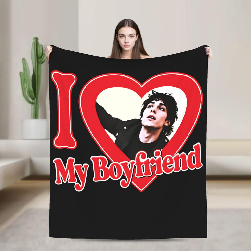 G-Gerard Way MCR  Blanket  Travel Flannel Throw Blanket For Couch Chair Sofa Bed Soft Custom Quality Bedspread Gift