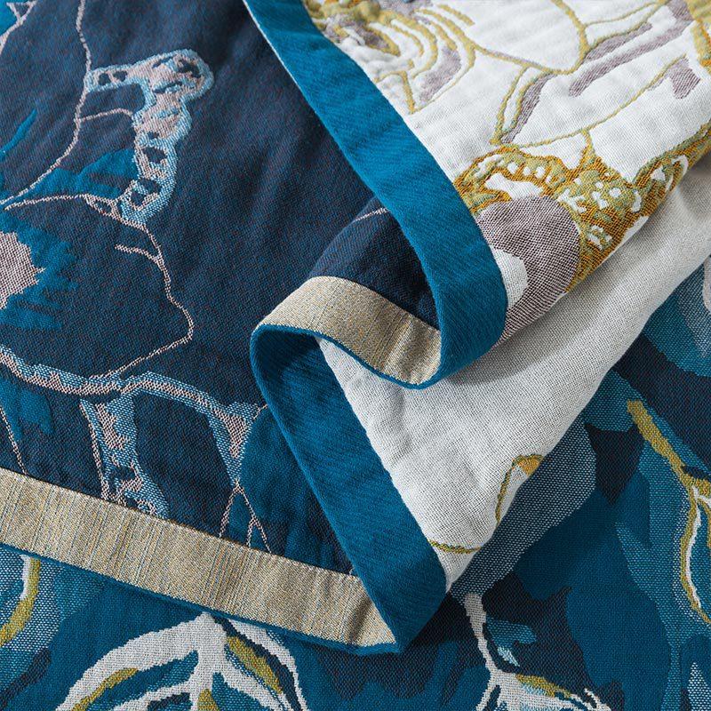 Summer Cotton Gauze Enlarged Thickened Throw Blanket Towel Quilt Cover Blanket Office Nap Blanket Household Air Conditioning Single Blanket