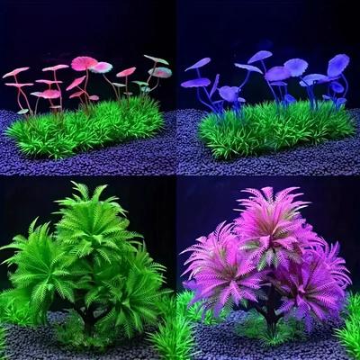 15x6cm Plantes d'Aquarium Artificielles Plantes Aquatiques en Plastique Herbe Aquatique Sous-marine Accessoires pour Aquarium Décoration d'Aquarium