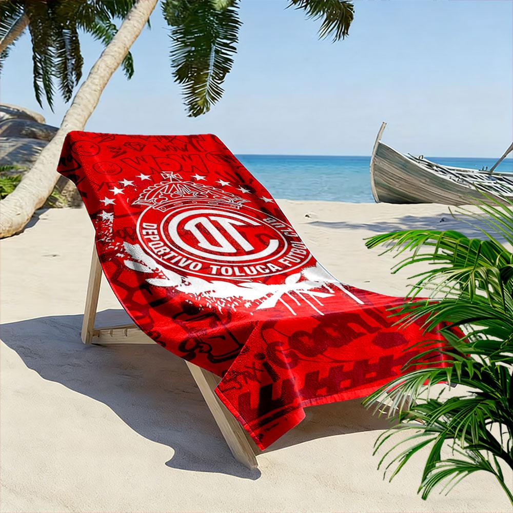 Deportivo Toluca Football Towel A Must-have Beach Towel for Beach Travel