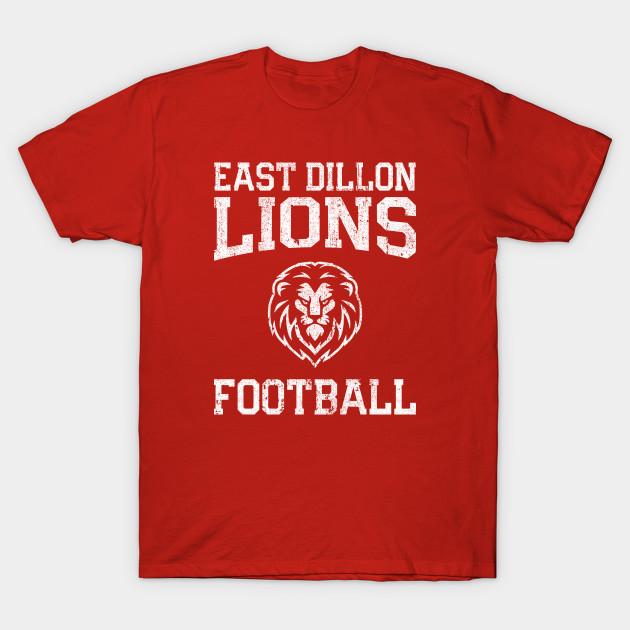 Men Black Print T-shirt East Dillon Lions No-Cut Transfer Paper Print Cotton Tshirt 3XL красный