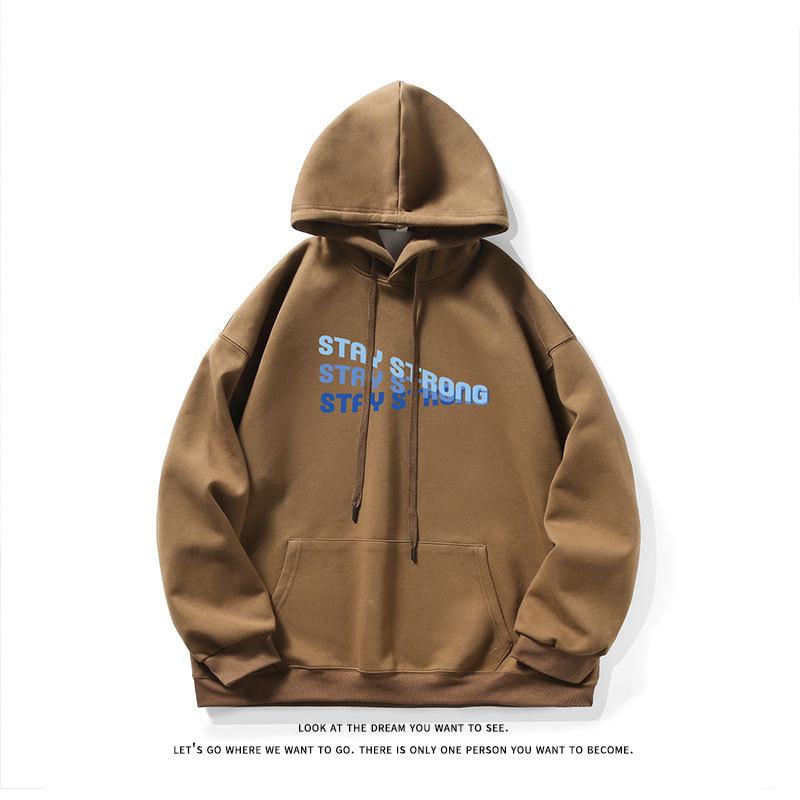 

Толстовка с капюшоном для мужчин на весну и осень, новый стиль, американский простой буквенный принт, свободный дизайн, базовая универсальная куртка для мужчин 5XL