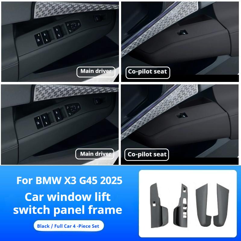 Silicone lift panel and ABS side panel For BMW X3 G45 2025 Car window lift panel new  glass button frame car decoration products