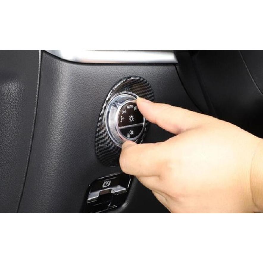 For Benz GLC X254 -2024 ABS Carbon Fiber Headlight Switch Control Frame Trim