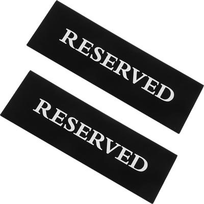 2Pcs Acrylic Reserved Sign Reusable Reserved Sign Restaurant Table Reserved Sign V Shaped Table Reserved
