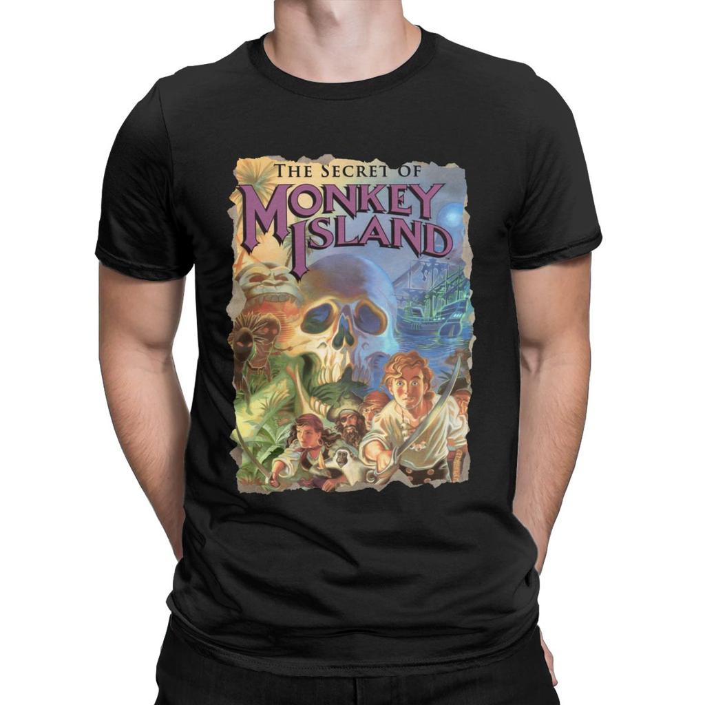 Creative The Secret Of Monkey Island T-Shirt Men Crew Neck 100% Cotton T Shirts Short Sleeve Tees 6XL Clothes