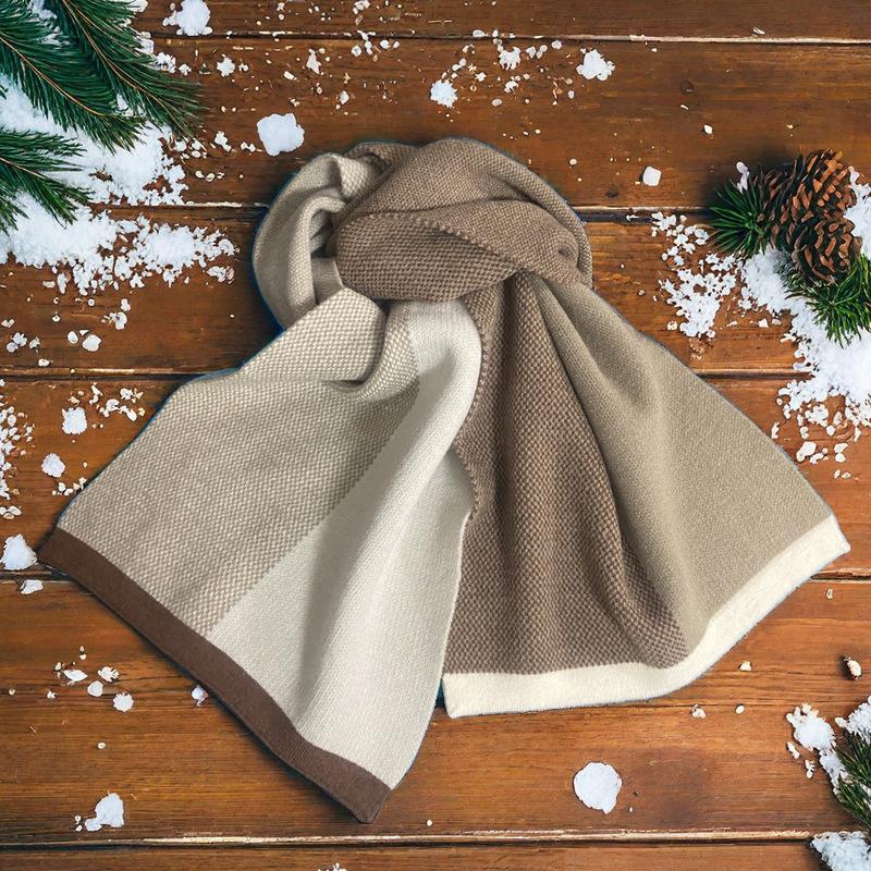 

Enhance temperament scarf, niche designer unisex warm versatile knitted scarf shawl scarf