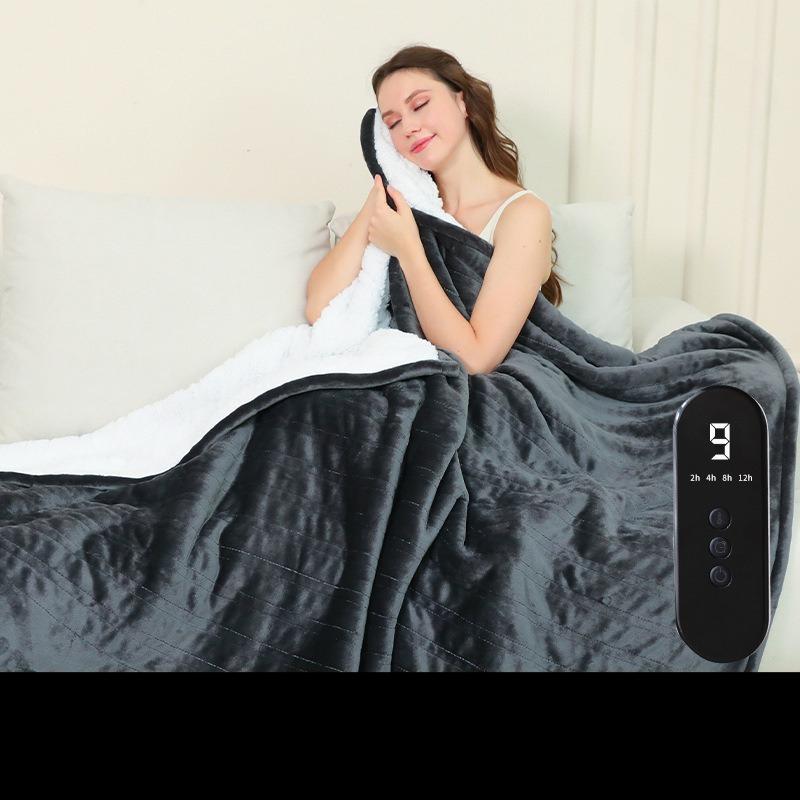 Double Layer Heating Blankets Intelligent Thermostat Heating Blanket Napping Sofa Blanket Quickly Heats Up and Keeps Warm Bed Sheets Are Washable