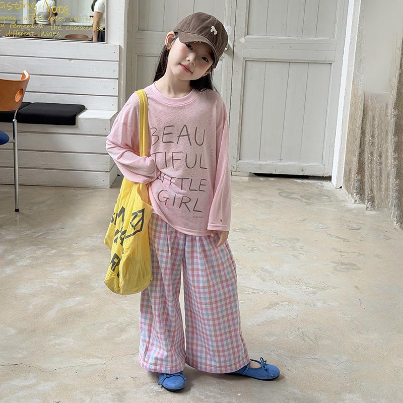 Girls' Korean Style Summer T-shirt & Sun Protection Cardigan – Breathable and Loose Fit for Medium & Large Children