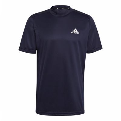 Solid Color Casual Comfort Quick-Dry Round Neck Short-Sleeved T-Shirt Men Tops Legend-Ink-Blue White GM2097