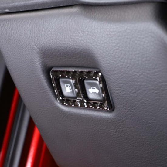 Soft Carbon Fiber Trunk Switch Button Frame Trim Sticker For Corvette C6 2005-13