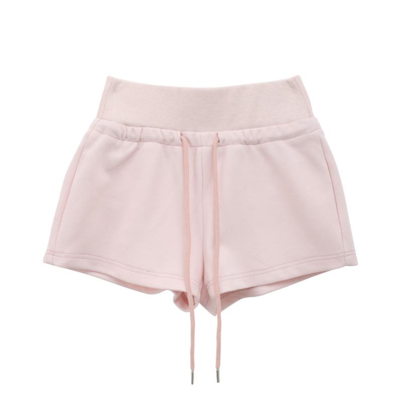 

Gray Sports Shorts for Women s Summer New High-waist Drawstring Slim Waist Design Casual Pants L