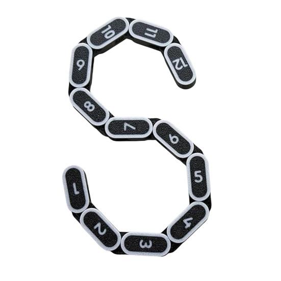 

12-Inch Wargaming Chain Ruler Modular Snap-Fit Chain Measuring Tool with 12 Detachable 1-Inch Links Combat Gauge for RPG Tabletop Miniatures Terrain 1pc