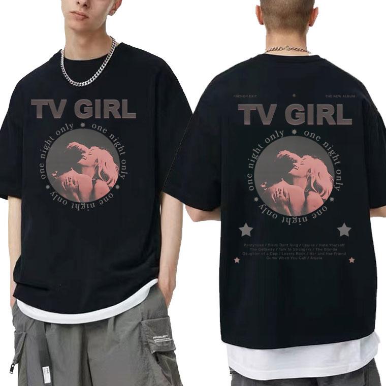 Cults TV Girl One Night Only Graphic Print T-shirt Unisex Vintage Tees Unisex Γυναικείο Casual Oversized T-shirt Unisex Βαμβακερό T-shirt