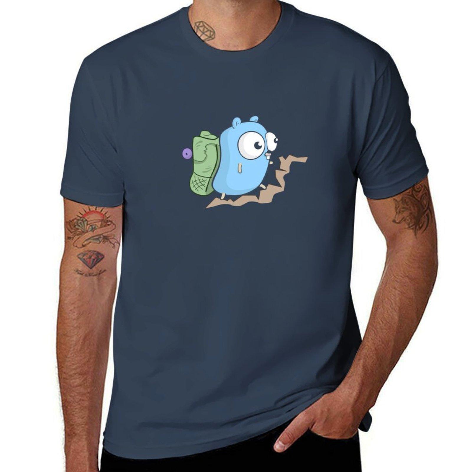The Go Gopher Hiking (Black) Tshirt Gym Wear Breathable Short Sleeve Tee S