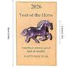Lucky Crystal Horse a Symbol of Strength New Beginnings 2026, Horse Year Zodiac Blessing Souvenir, Lucky Green Aventurine Horse Figurine with Card