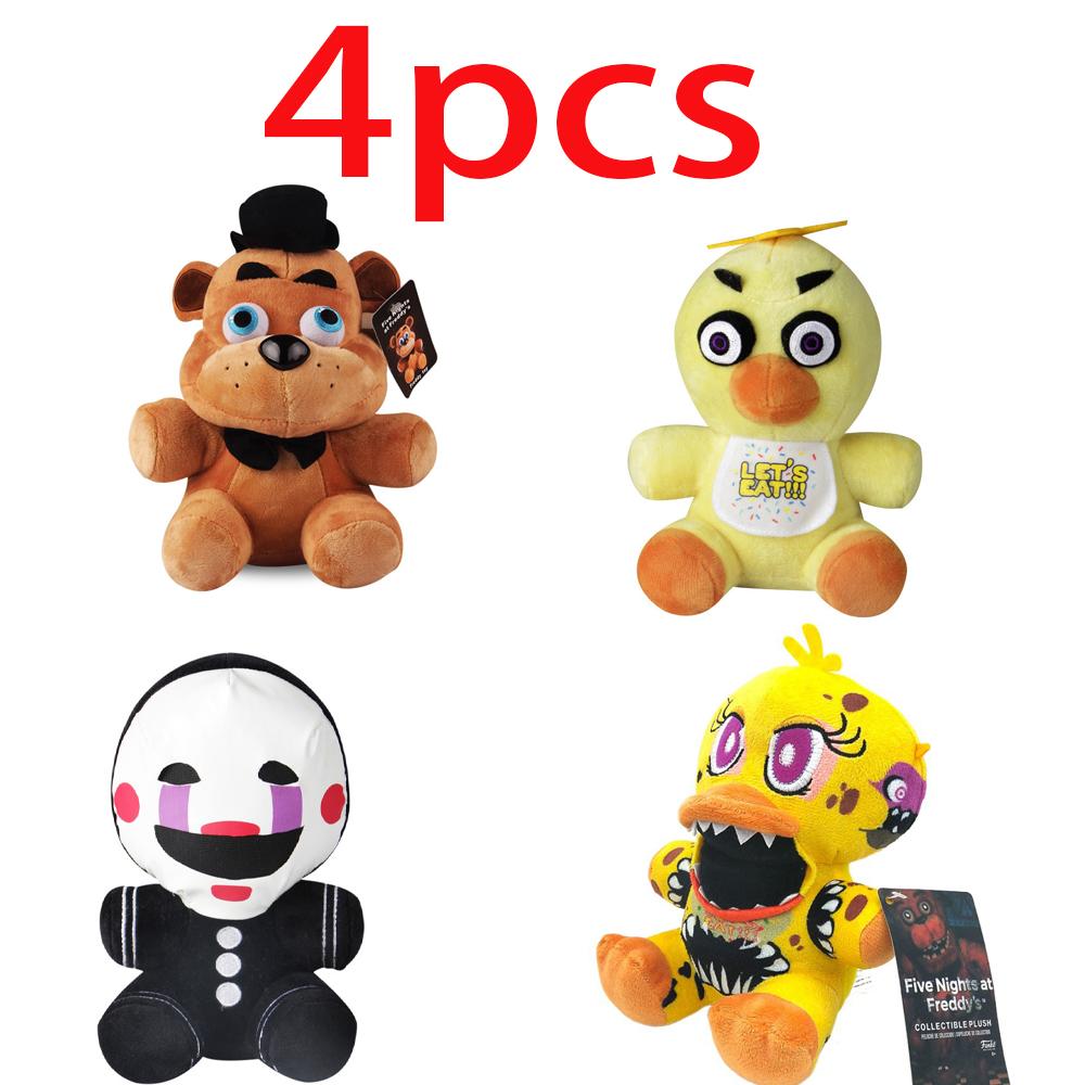 spot New FiveNight At Freddy Fnaf Cute Plush Toys Game Doll Bonnie Bear Foxy Cartoon Stuffed Dolls Freddy Toys For Children Gif