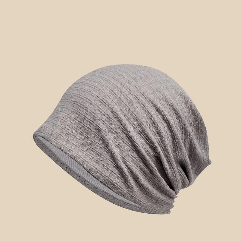 Spring and Summer Thin Bag Head Hat Female Breathable Bald Head Postoperative Windproof Headscarf Hat Four Seasons Female Models Pile Up