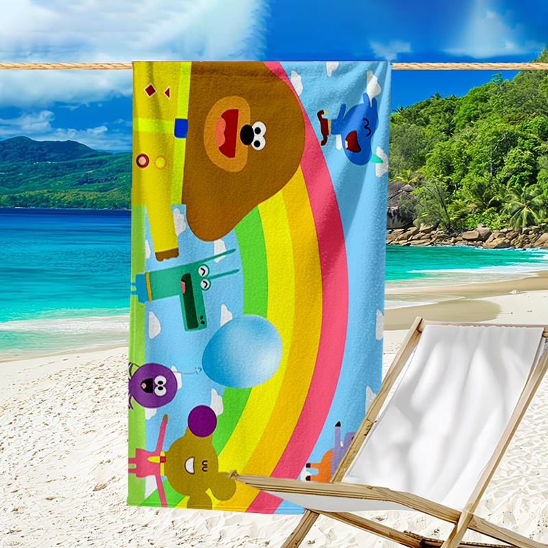 Ultra-Soft Beach Towel with Hey Duggee Theme,Ideal for Pool - Camping, Diving - Perfect Travel Essential, Vibrant Beach Towel.