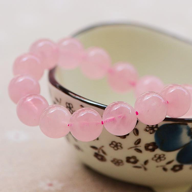 Natural Rose Quartz Bracelets: Gold Shop Opening Gifts & Live Stream Traffic Boosters