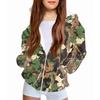 Children's Fashion Christmas Printed Long Sleeved Hooded Sweatshirt Girls' Hoodie Jacket