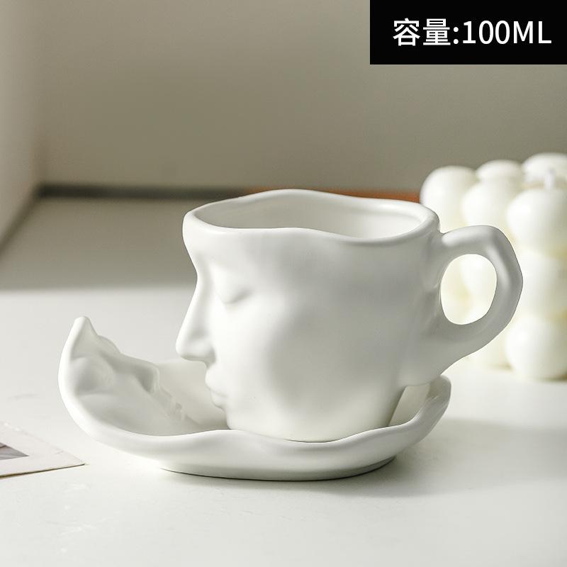 Tazza Bacio sul Viso Tazza in Ceramica Creativa Tazza Acqua Coppia Tazza Caffè Tè Pomeridiano Set Tazze Set Bere Ufficio Casa Regalo Amico