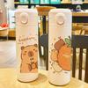 Cute Capybara Insulated Water Bottle 304 Stainless Steel 420ML Leakproof Kids Sport Cup Cartoon Travel Mug For Students Gift