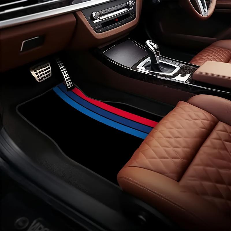 ABCA1 4pcs Set Of Colorful Striped Pattern Car Floor Mats - Suitable For All Models - Easy To Clean Interior Accessories - Suitable Fo