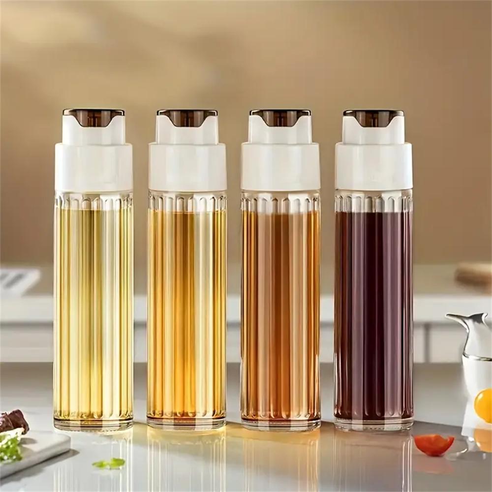 500ML Glass Oil Bottle Vinegar BottleAutomatic Opening and Closing Oil Pot Leak Gravity Oil Dispenser for KitchenSpice Bottle