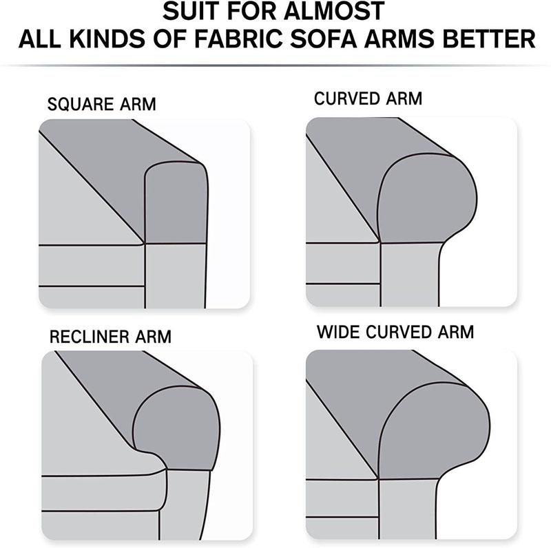 1 Pair Removable Arm Stretch Sofa Couch Chair Protector Armchair Covers Armrest