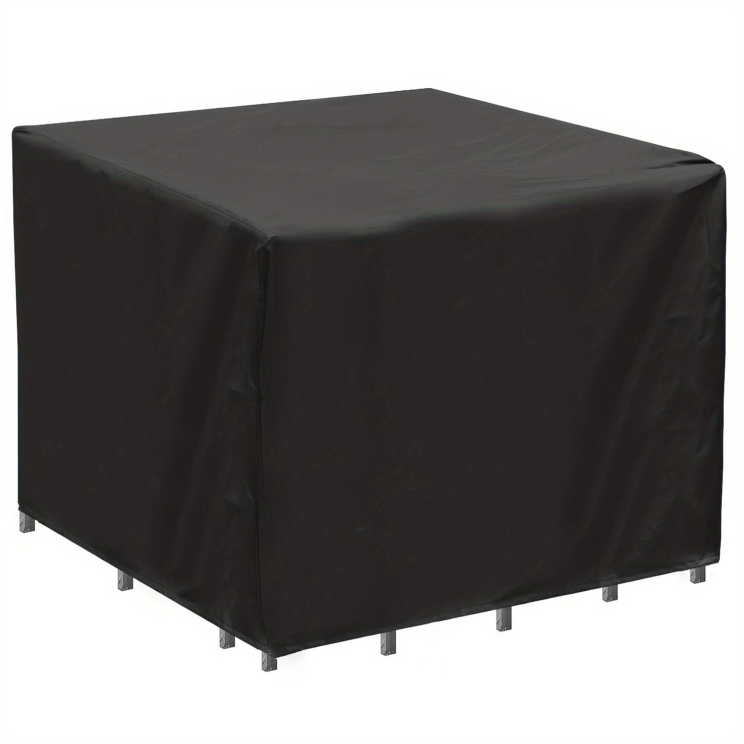 

300 Sizes Heavy Duty Square Patio Furniture Cover Set UV Resistant All Weather Outdoor Table and Chair Protection 40x40x40 чёрный