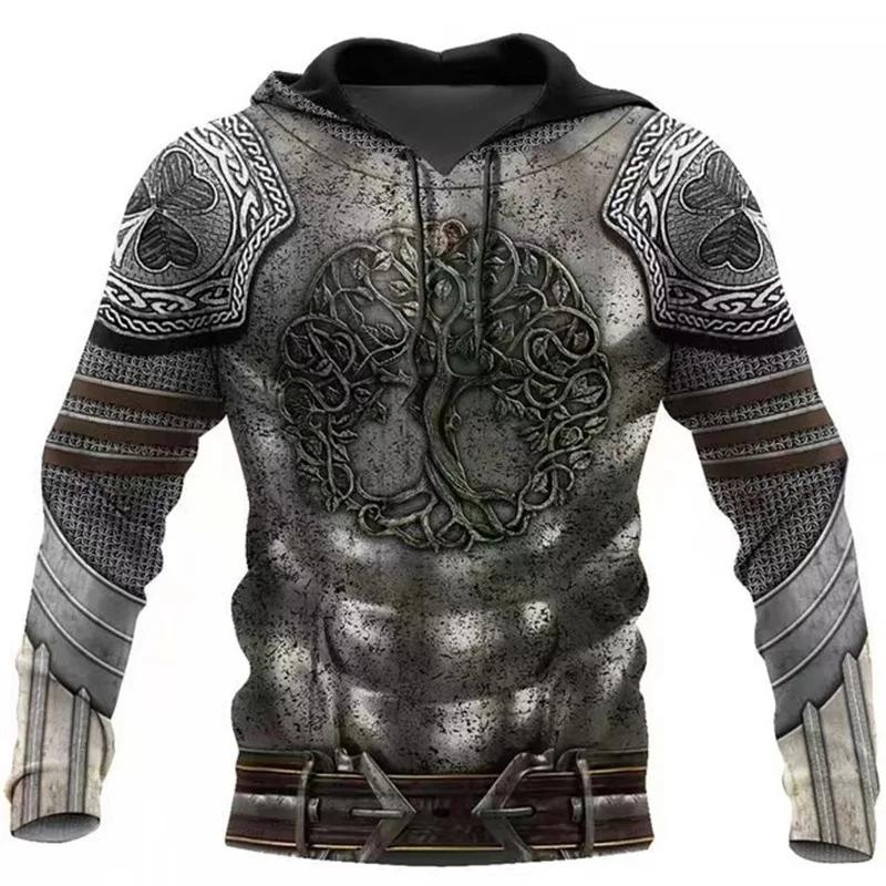 Mens Hoodies Vikings eagle Tattoo Fashion Animal pattern 3D Printed Style Casual Harajuku Hip Hop Pullover Oversized Sudaderas
