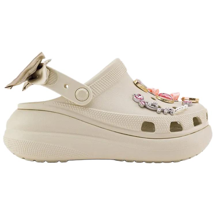 Crocs Elegant Fashion Dreamy Floral Puff Clogs Women Clogs Beige 211534-2Y2