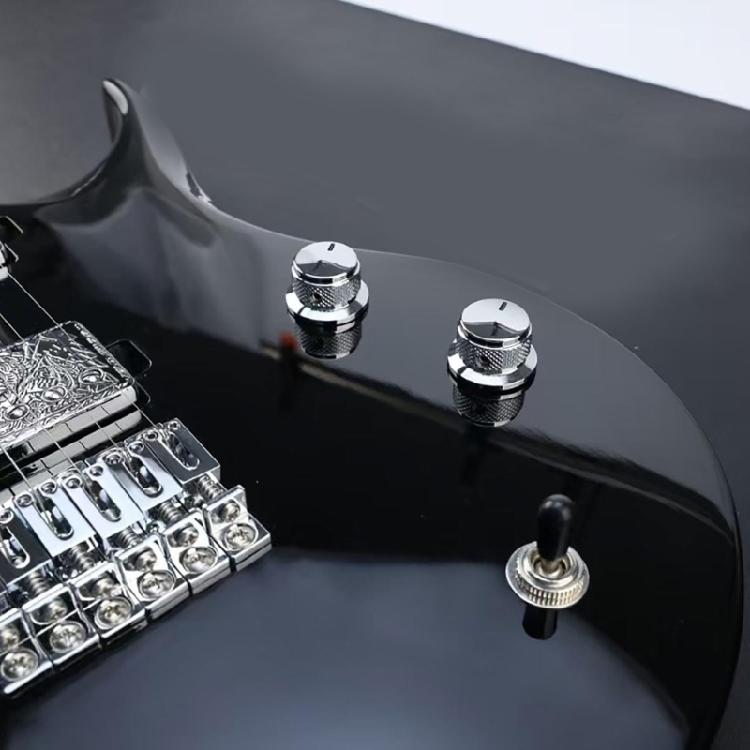 Guitar Knobs Bass Control Knobs Zinc Alloy Texture for Easy Replacement and Volumes Adjustment In Electric Instruments