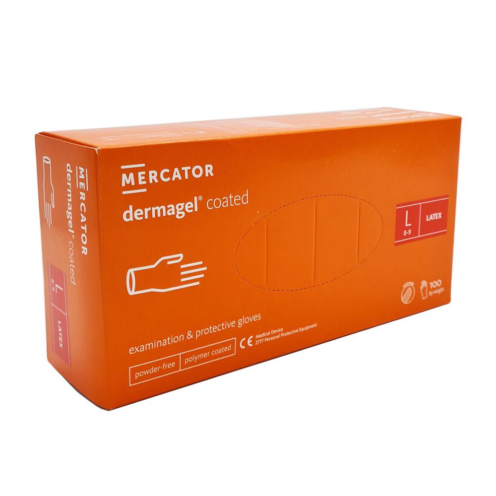 Latex Gloves Mercator Dermagel Coated 100 Pcs Carton 10 Pack